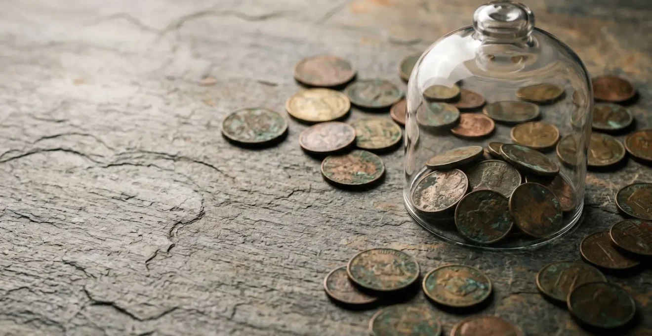 Représentation symbolique de la protection du patrimoine financier face à l'érosion monétaire
